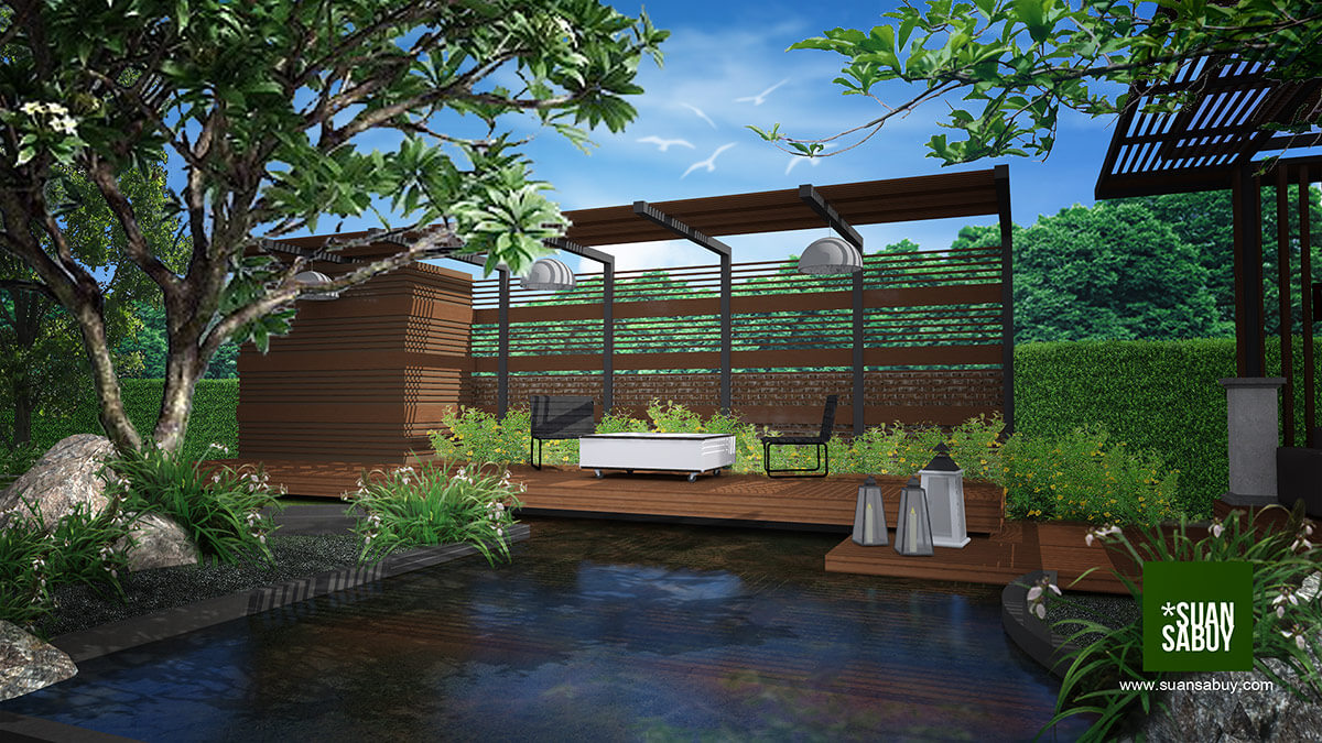 Pavillion & Fish Pond