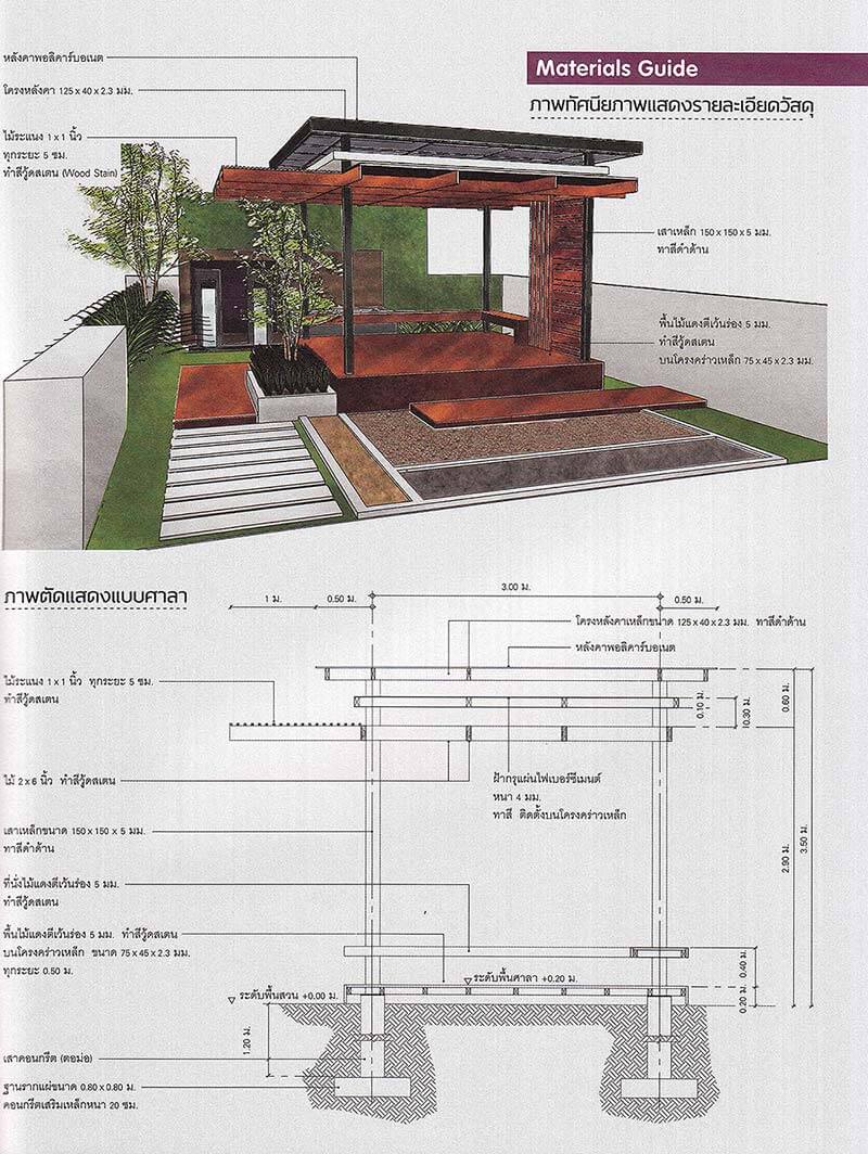 ศาลา-บ่อปลาคาร์ฟ-ผนังน้ำตก-ออกแบบ-จัดสวนโดยสวนสบาย